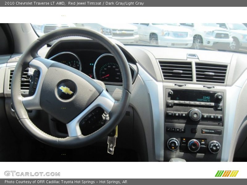 Red Jewel Tintcoat / Dark Gray/Light Gray 2010 Chevrolet Traverse LT AWD