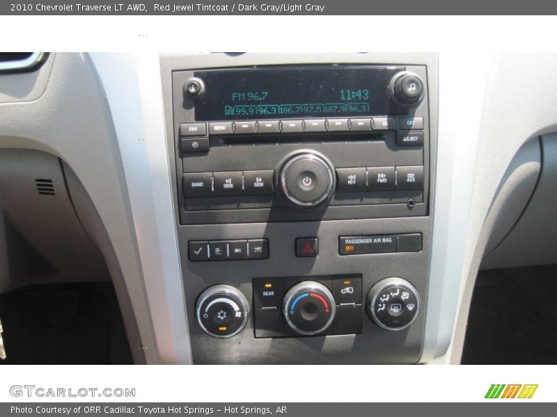 Red Jewel Tintcoat / Dark Gray/Light Gray 2010 Chevrolet Traverse LT AWD