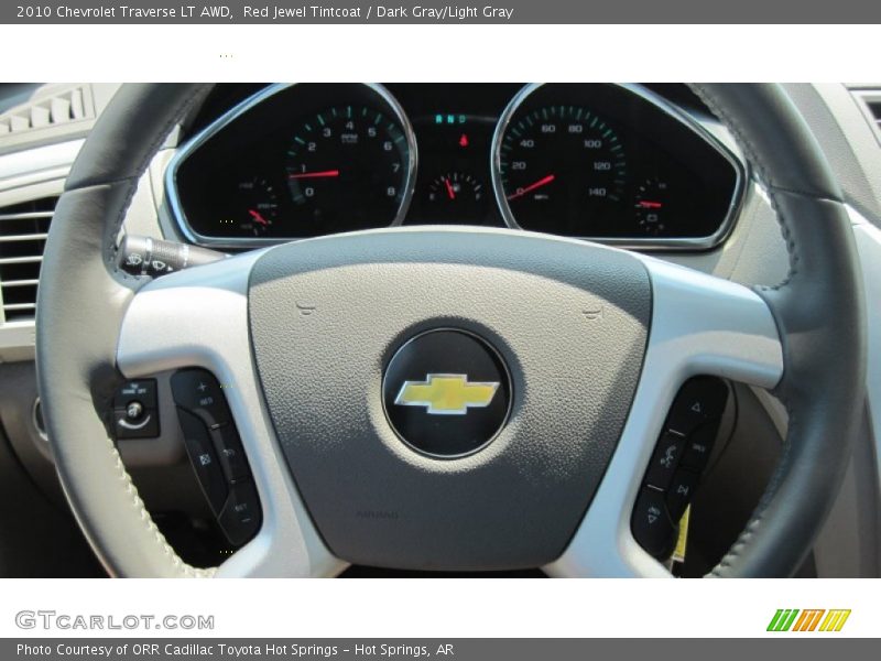 Red Jewel Tintcoat / Dark Gray/Light Gray 2010 Chevrolet Traverse LT AWD
