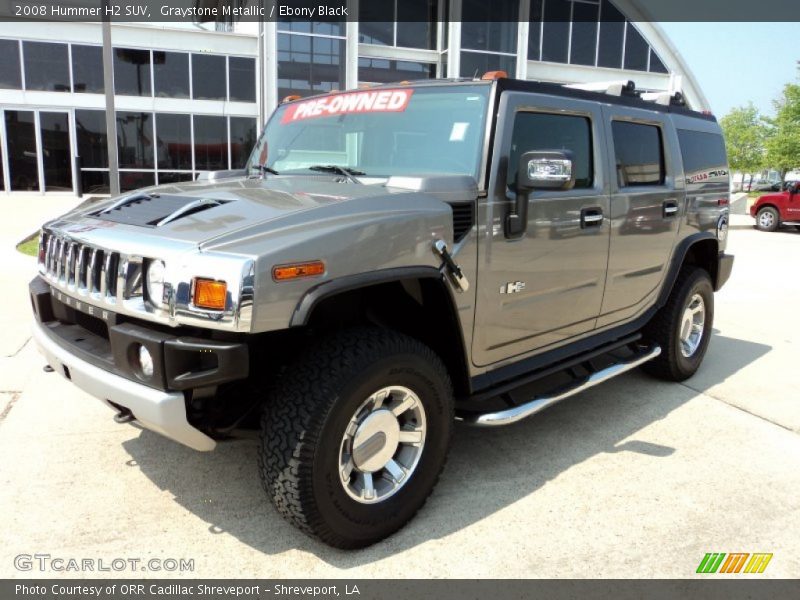 Graystone Metallic / Ebony Black 2008 Hummer H2 SUV