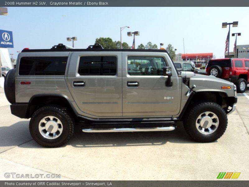 Graystone Metallic / Ebony Black 2008 Hummer H2 SUV