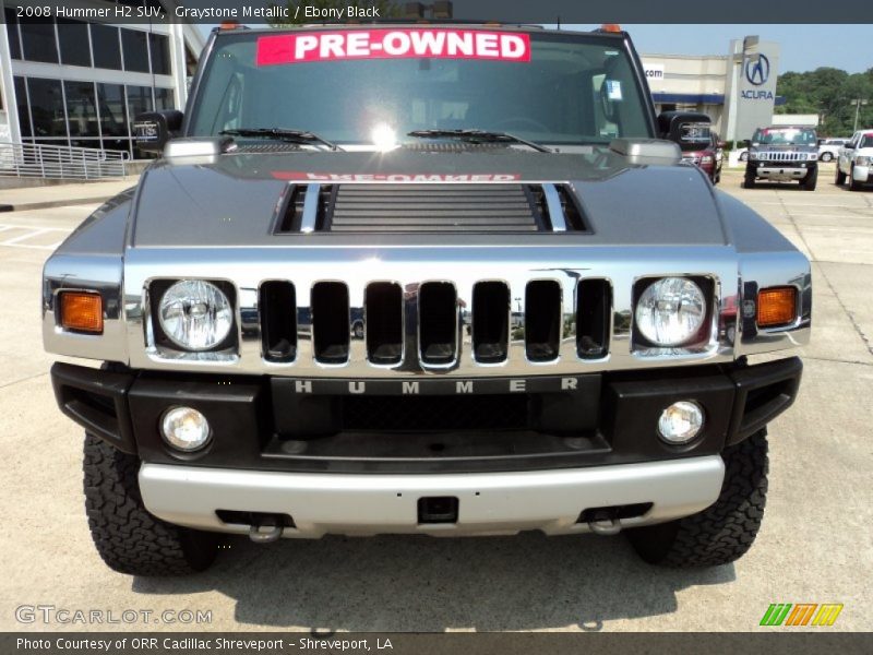 Graystone Metallic / Ebony Black 2008 Hummer H2 SUV