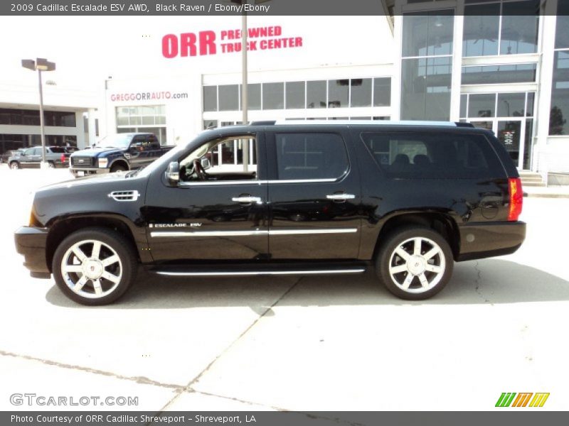 Black Raven / Ebony/Ebony 2009 Cadillac Escalade ESV AWD