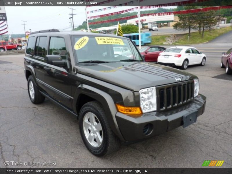 Dark Khaki Pearl / Khaki 2006 Jeep Commander 4x4