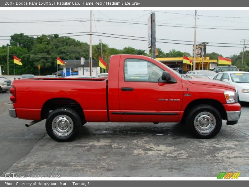 Flame Red / Medium Slate Gray 2007 Dodge Ram 1500 SLT Regular Cab