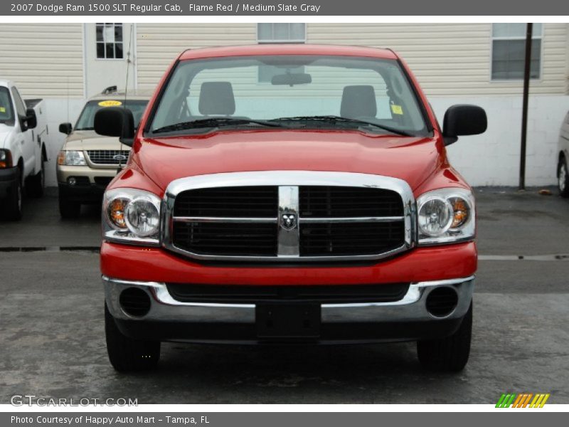 Flame Red / Medium Slate Gray 2007 Dodge Ram 1500 SLT Regular Cab