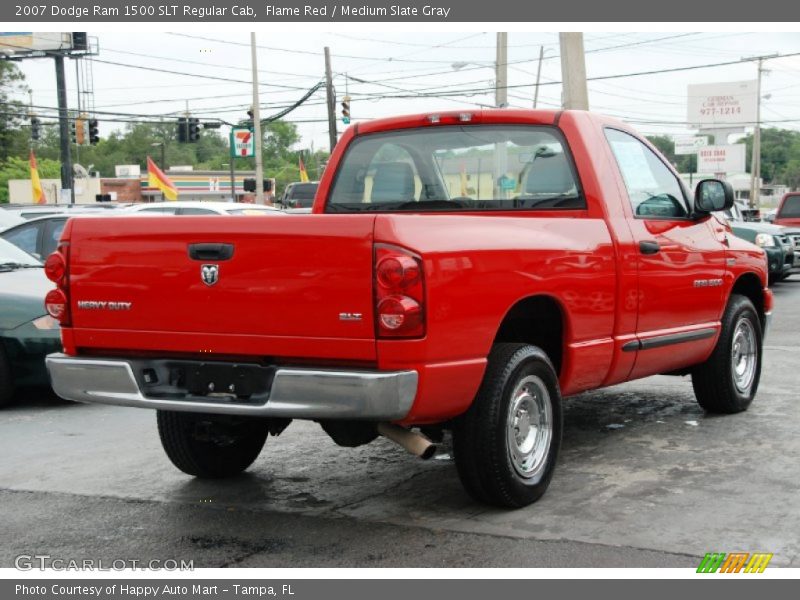 Flame Red / Medium Slate Gray 2007 Dodge Ram 1500 SLT Regular Cab
