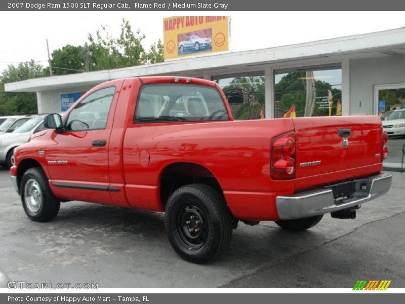 Flame Red / Medium Slate Gray 2007 Dodge Ram 1500 SLT Regular Cab