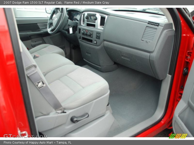 Flame Red / Medium Slate Gray 2007 Dodge Ram 1500 SLT Regular Cab