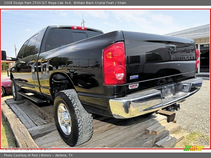 Brilliant Black Crystal Pearl / Khaki 2008 Dodge Ram 2500 SLT Mega Cab 4x4