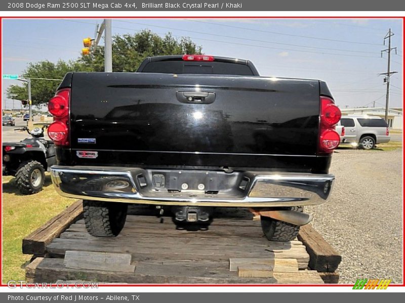 Brilliant Black Crystal Pearl / Khaki 2008 Dodge Ram 2500 SLT Mega Cab 4x4
