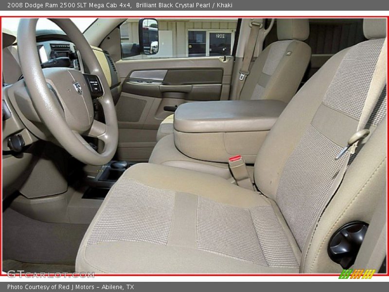 Brilliant Black Crystal Pearl / Khaki 2008 Dodge Ram 2500 SLT Mega Cab 4x4