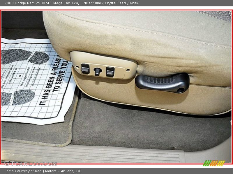 Brilliant Black Crystal Pearl / Khaki 2008 Dodge Ram 2500 SLT Mega Cab 4x4