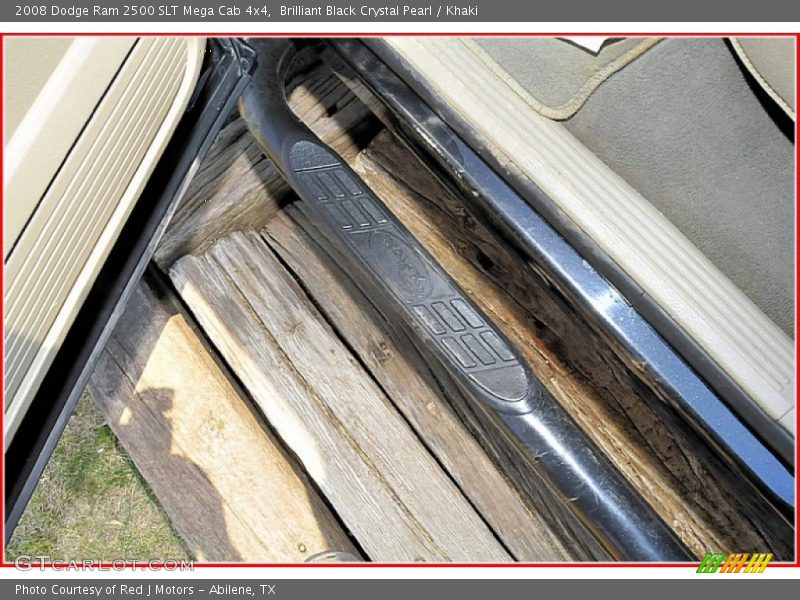 Brilliant Black Crystal Pearl / Khaki 2008 Dodge Ram 2500 SLT Mega Cab 4x4