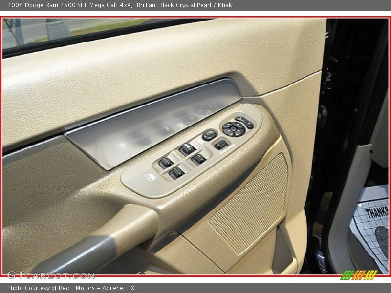 Brilliant Black Crystal Pearl / Khaki 2008 Dodge Ram 2500 SLT Mega Cab 4x4