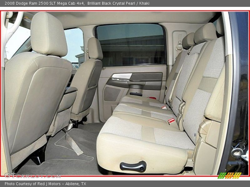 Brilliant Black Crystal Pearl / Khaki 2008 Dodge Ram 2500 SLT Mega Cab 4x4
