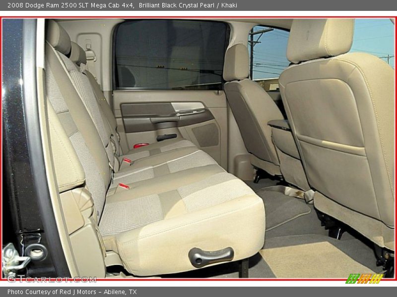 Brilliant Black Crystal Pearl / Khaki 2008 Dodge Ram 2500 SLT Mega Cab 4x4