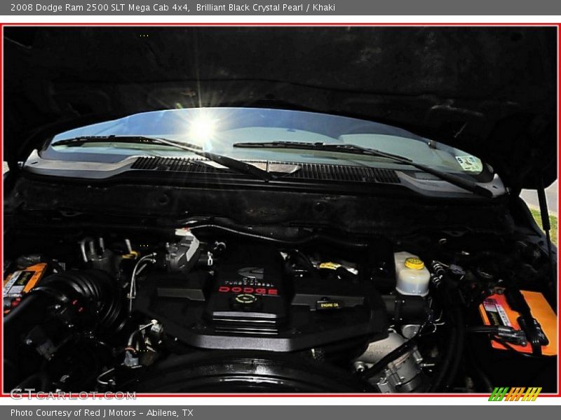 Brilliant Black Crystal Pearl / Khaki 2008 Dodge Ram 2500 SLT Mega Cab 4x4