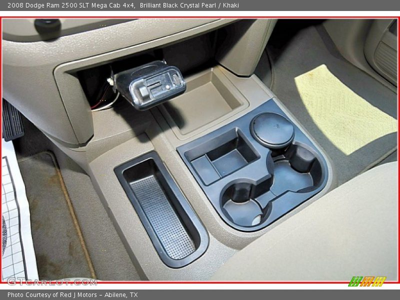 Brilliant Black Crystal Pearl / Khaki 2008 Dodge Ram 2500 SLT Mega Cab 4x4