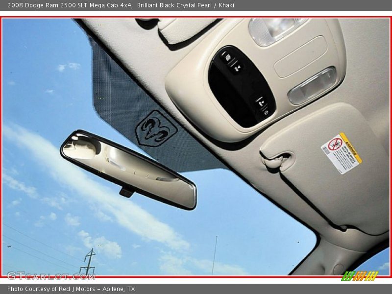 Brilliant Black Crystal Pearl / Khaki 2008 Dodge Ram 2500 SLT Mega Cab 4x4