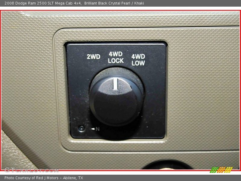 Brilliant Black Crystal Pearl / Khaki 2008 Dodge Ram 2500 SLT Mega Cab 4x4
