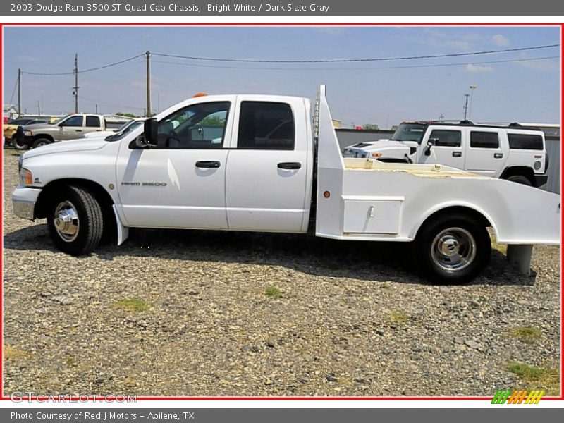Bright White / Dark Slate Gray 2003 Dodge Ram 3500 ST Quad Cab Chassis