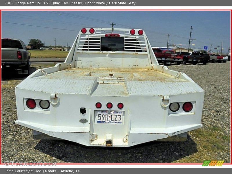 Bright White / Dark Slate Gray 2003 Dodge Ram 3500 ST Quad Cab Chassis