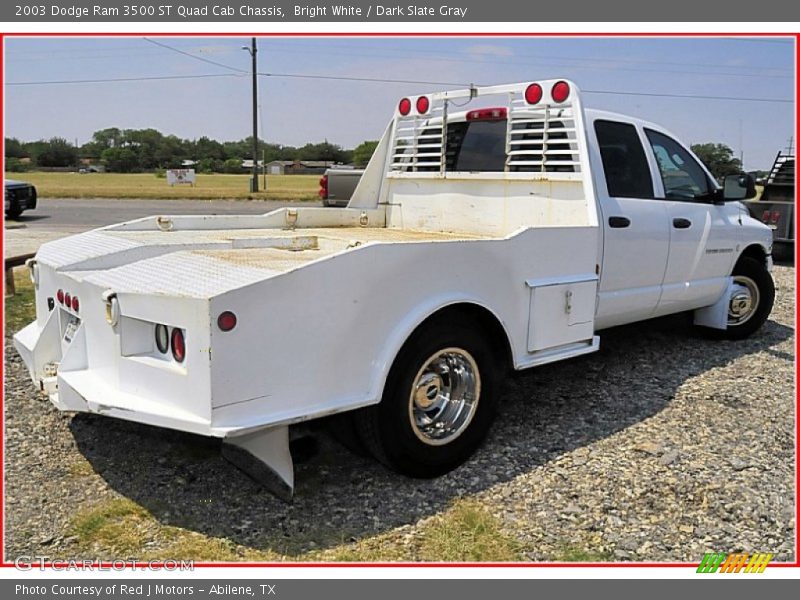 Bright White / Dark Slate Gray 2003 Dodge Ram 3500 ST Quad Cab Chassis
