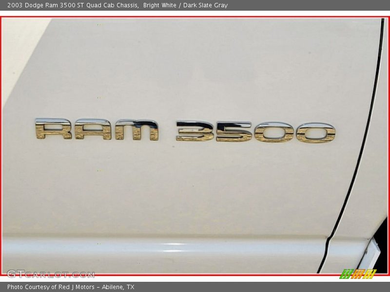 2003 Ram 3500 ST Quad Cab Chassis Logo