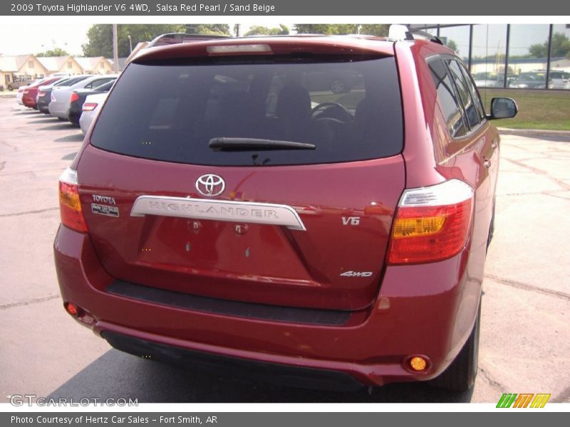 Salsa Red Pearl / Sand Beige 2009 Toyota Highlander V6 4WD