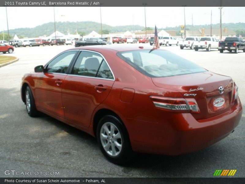 Barcelona Red Metallic / Ash 2011 Toyota Camry LE