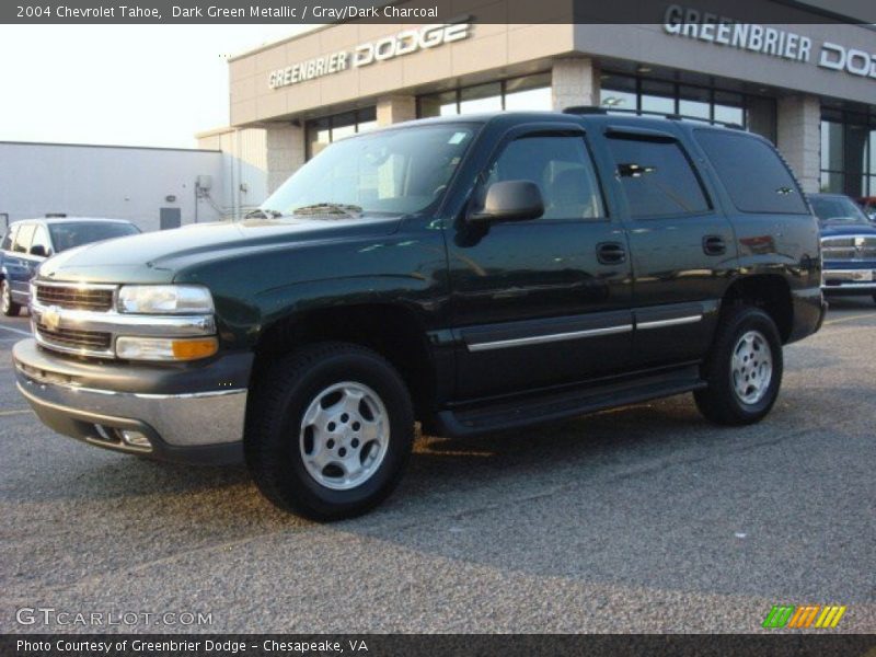 Dark Green Metallic / Gray/Dark Charcoal 2004 Chevrolet Tahoe