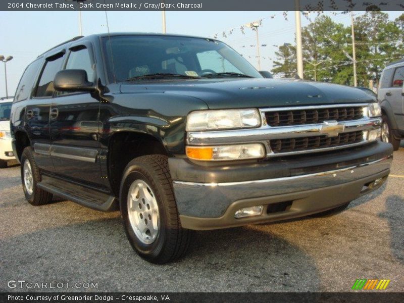 Dark Green Metallic / Gray/Dark Charcoal 2004 Chevrolet Tahoe