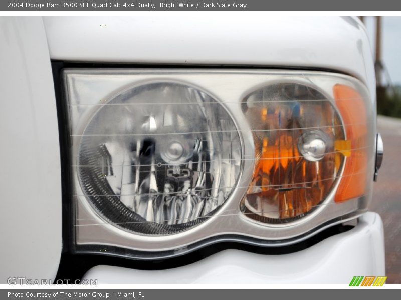 Bright White / Dark Slate Gray 2004 Dodge Ram 3500 SLT Quad Cab 4x4 Dually