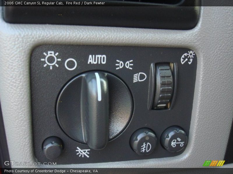 Controls of 2006 Canyon SL Regular Cab