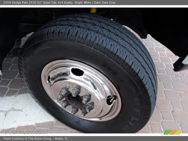 Bright White / Dark Slate Gray 2004 Dodge Ram 3500 SLT Quad Cab 4x4 Dually