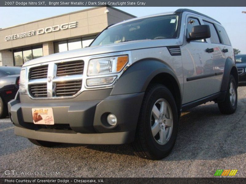Bright Silver Metallic / Dark Slate Gray/Light Slate Gray 2007 Dodge Nitro SXT