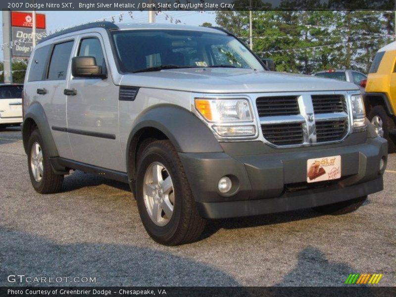 Bright Silver Metallic / Dark Slate Gray/Light Slate Gray 2007 Dodge Nitro SXT