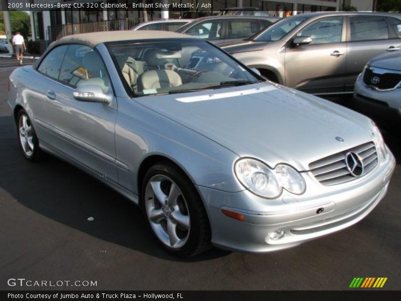Brilliant Silver Metallic / Ash 2005 Mercedes-Benz CLK 320 Cabriolet