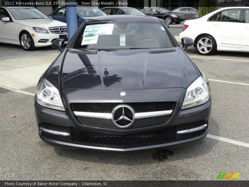 Steel Grey Metallic / Black 2012 Mercedes-Benz SLK 350 Roadster