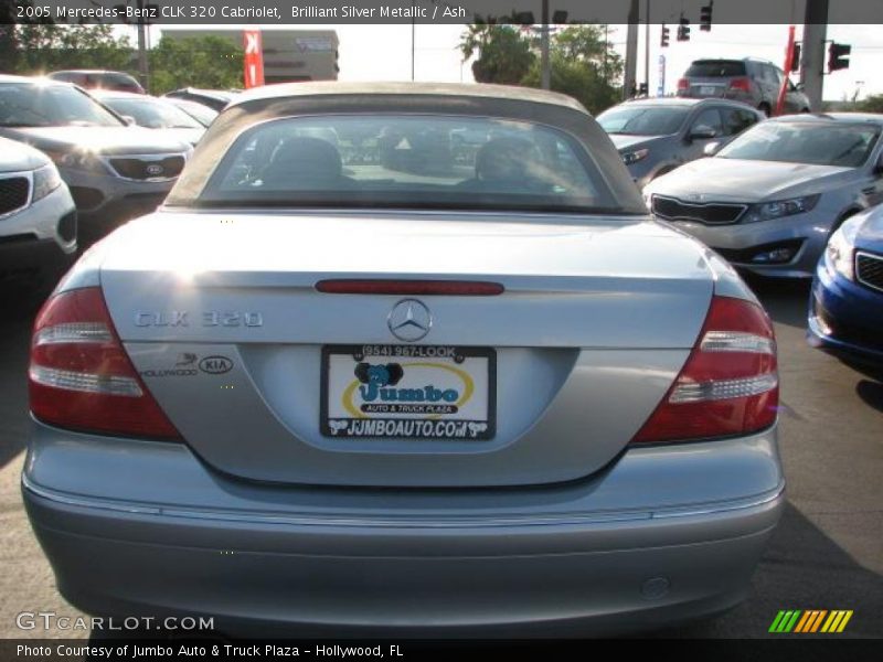 Brilliant Silver Metallic / Ash 2005 Mercedes-Benz CLK 320 Cabriolet
