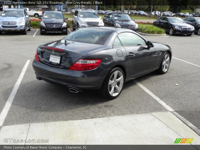 Steel Grey Metallic / Black 2012 Mercedes-Benz SLK 350 Roadster