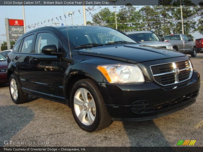 Brilliant Black Crystal Pearl / Dark Slate Gray 2010 Dodge Caliber SXT