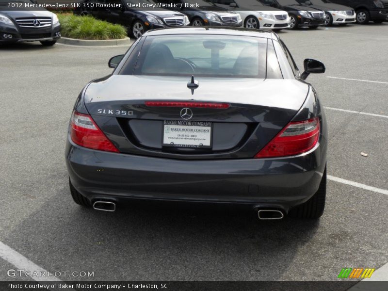 Steel Grey Metallic / Black 2012 Mercedes-Benz SLK 350 Roadster