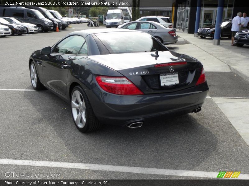 Steel Grey Metallic / Black 2012 Mercedes-Benz SLK 350 Roadster