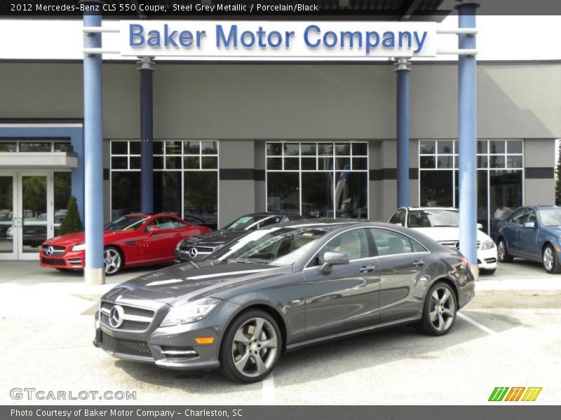 Steel Grey Metallic / Porcelain/Black 2012 Mercedes-Benz CLS 550 Coupe