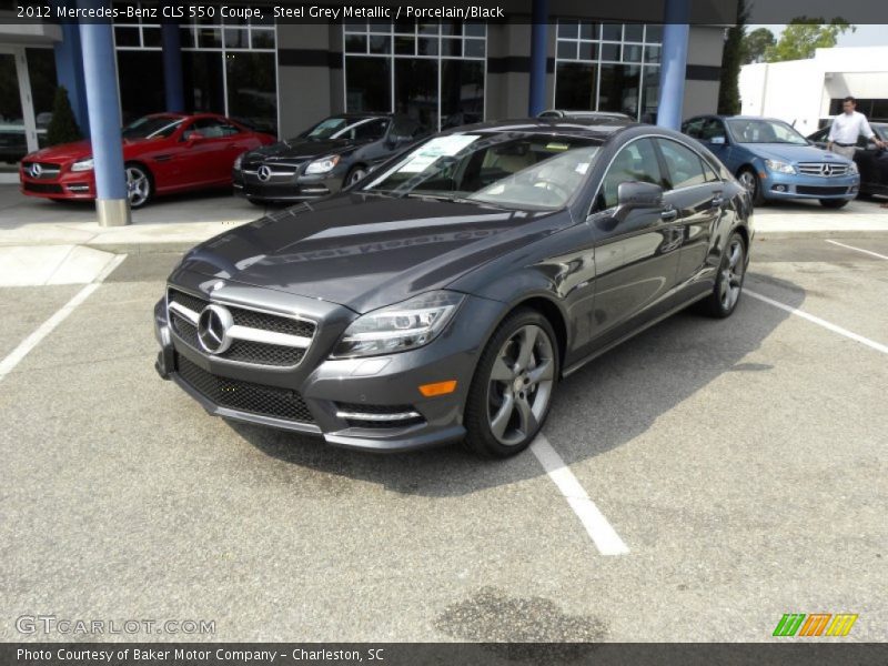 Steel Grey Metallic / Porcelain/Black 2012 Mercedes-Benz CLS 550 Coupe