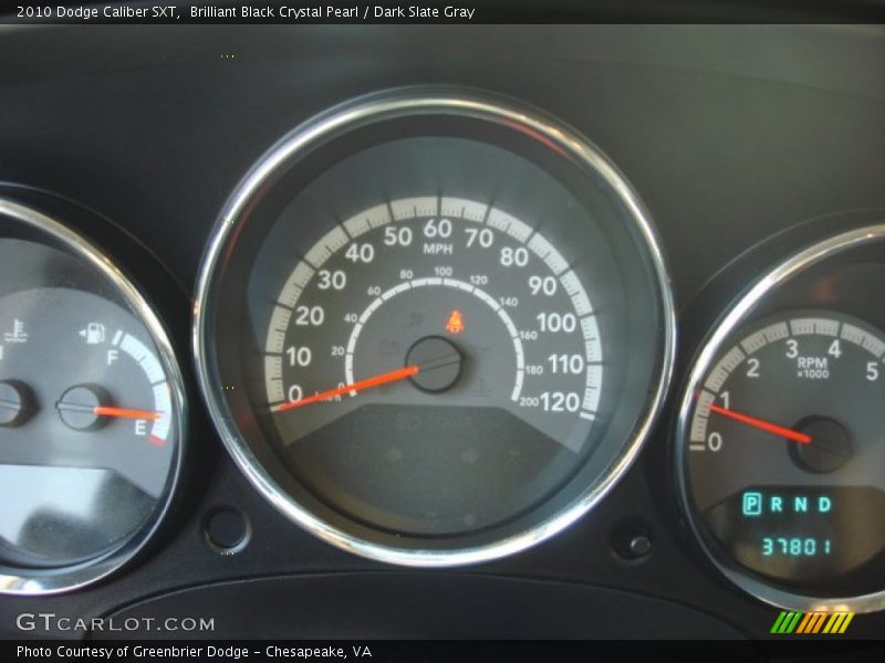 Brilliant Black Crystal Pearl / Dark Slate Gray 2010 Dodge Caliber SXT