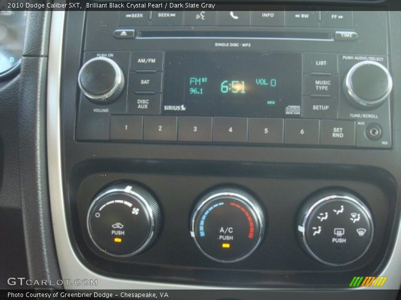 Brilliant Black Crystal Pearl / Dark Slate Gray 2010 Dodge Caliber SXT