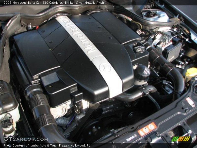Brilliant Silver Metallic / Ash 2005 Mercedes-Benz CLK 320 Cabriolet